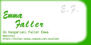emma faller business card